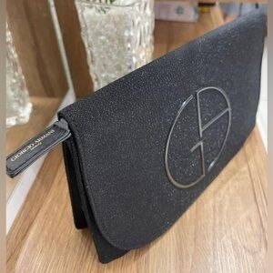 Giorgio Armani Beauty Pouchette | Black Evening Pouch / Bag | Brand New.